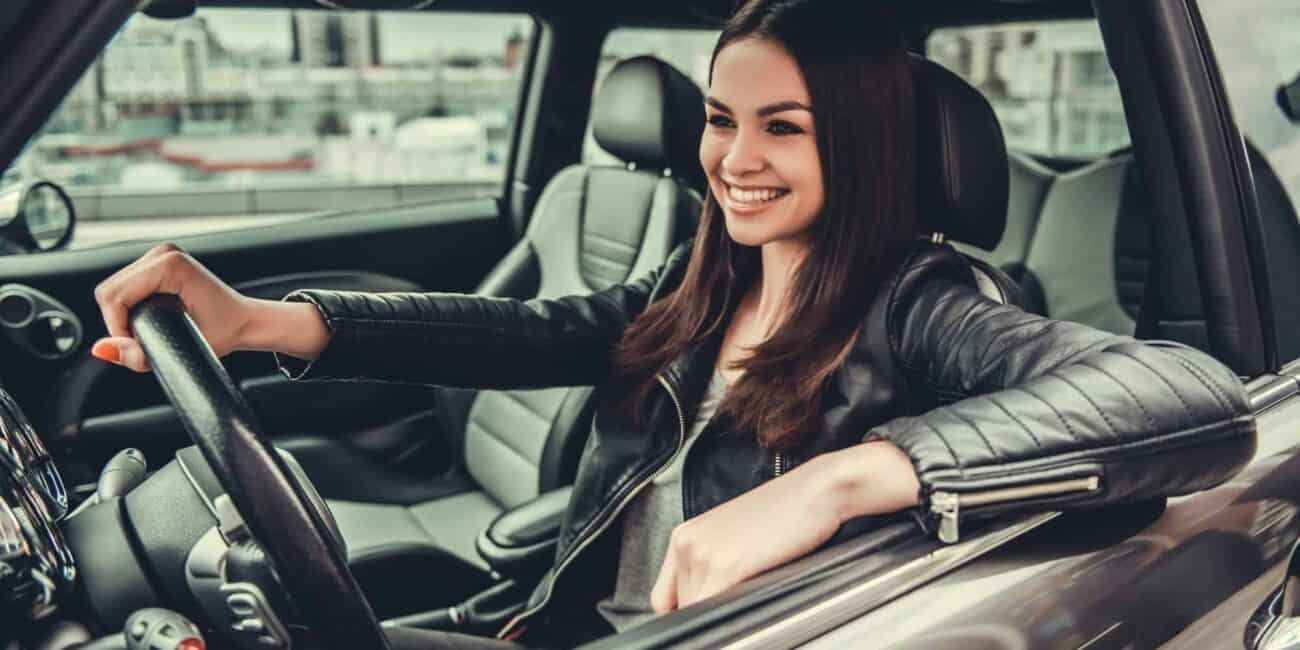 Girl in car